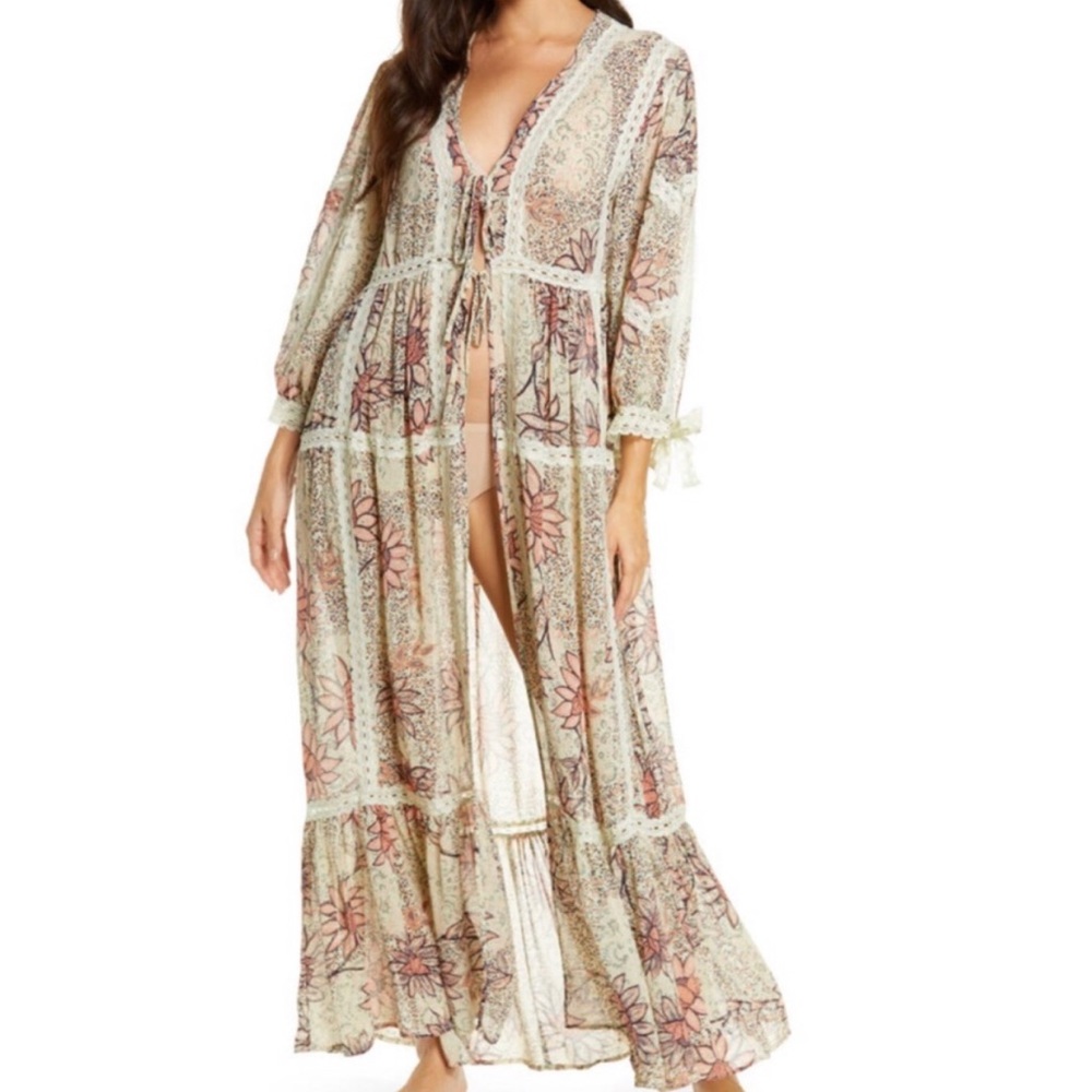 Free People Grasslands Kimono mint